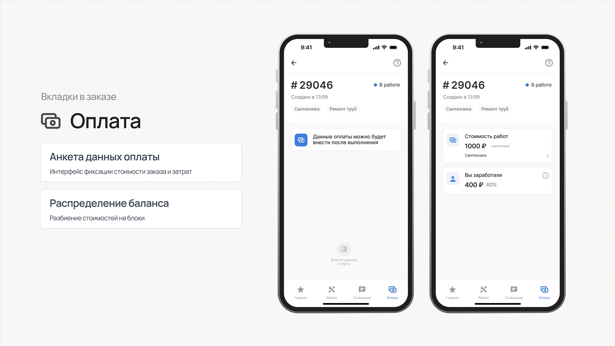 Процесс оплаты оказанных услуг Процесс оплаты оказанных услуг