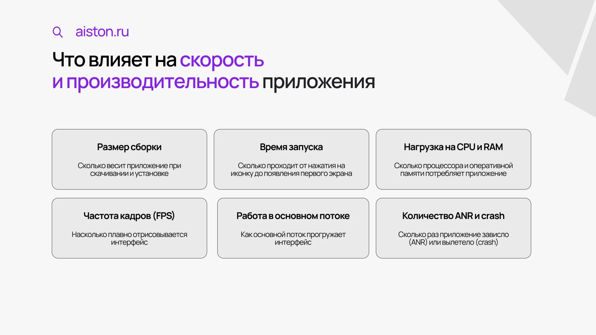 оптимизация скорости приложений оптимизация скорости приложений