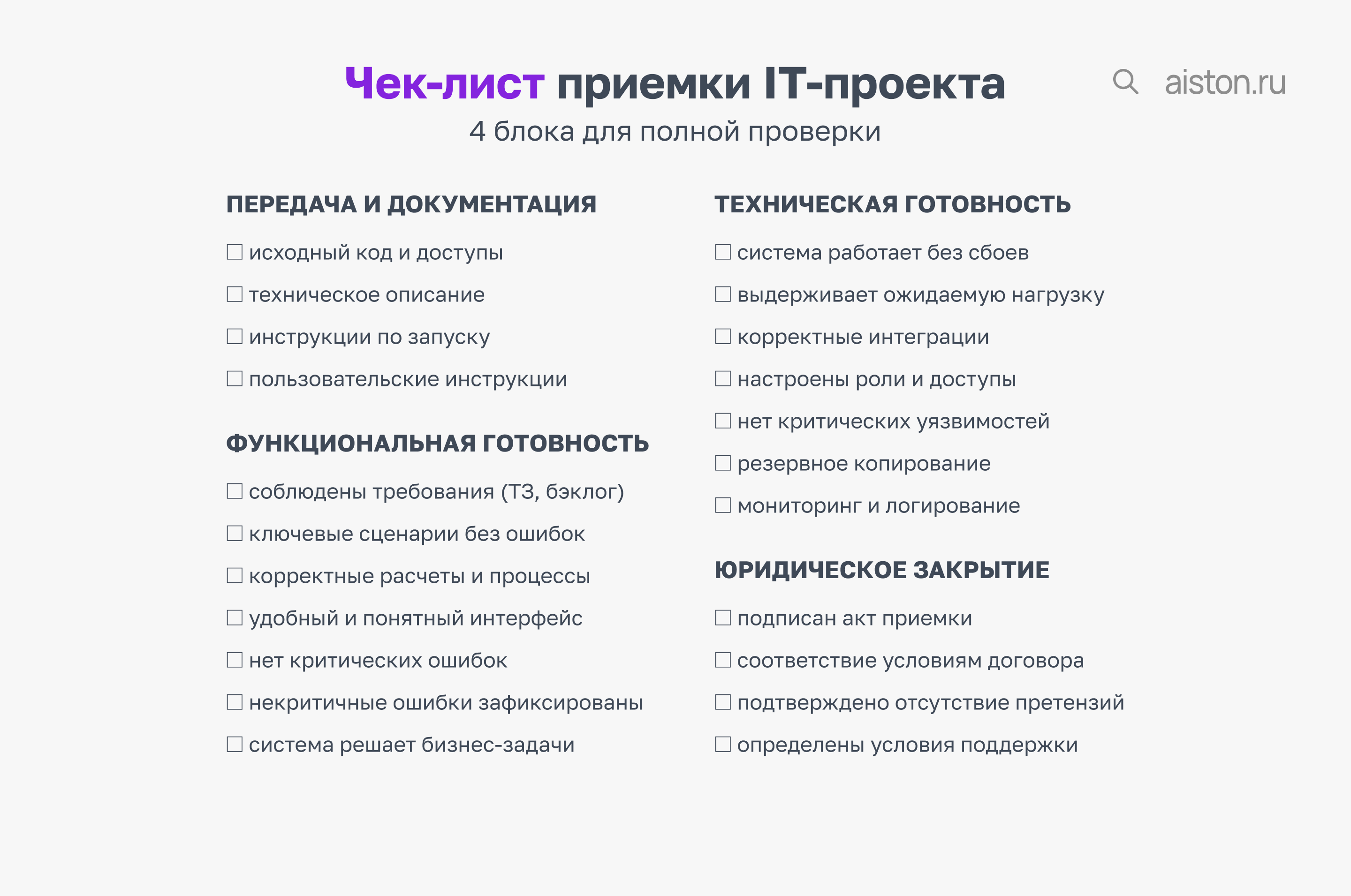 acceptance criteria IT