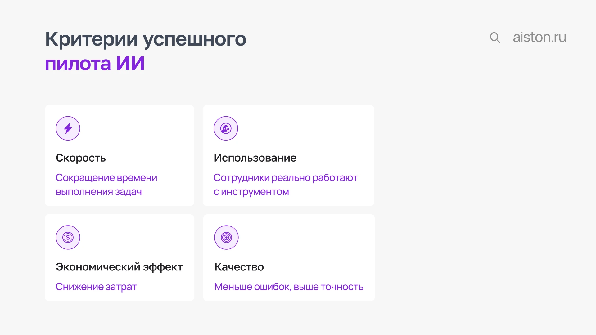 критерии успешного пилота ИИ