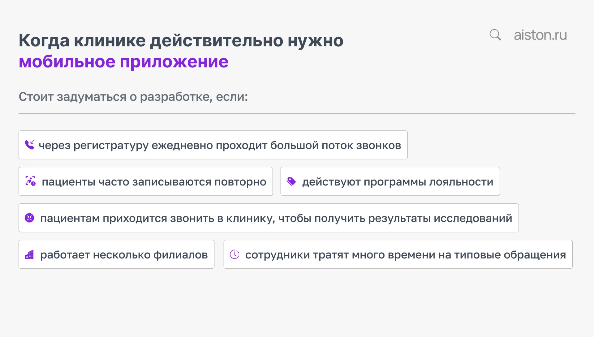 когда клинике нужно приложение